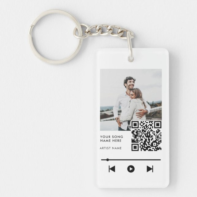 Personlig Foto par Kärlek Sång Nyckelring (Framsidan)