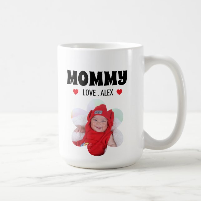 Personlig foto present till Mamma  Kaffemugg (Höger)