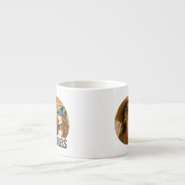 Personlig foto Retro Bahamas Tropisk Strand Espressomugg
