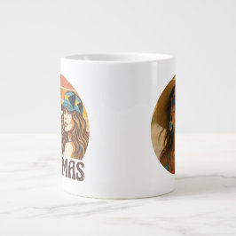 Personlig foto Retro Bahamas Tropisk strand Jumbo Mugg