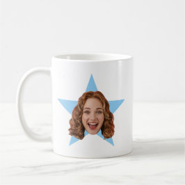 Personlig Foto Stjärna Anpassad Ansikte Roligt Gåv Kaffemugg