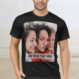 Personlig Foto & Text Eller Namn T Shirt