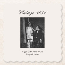 Personlig foto till 75-års bröllopsjubileum-firand