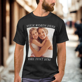 Personlig foto-tröja med anpassad text t shirt