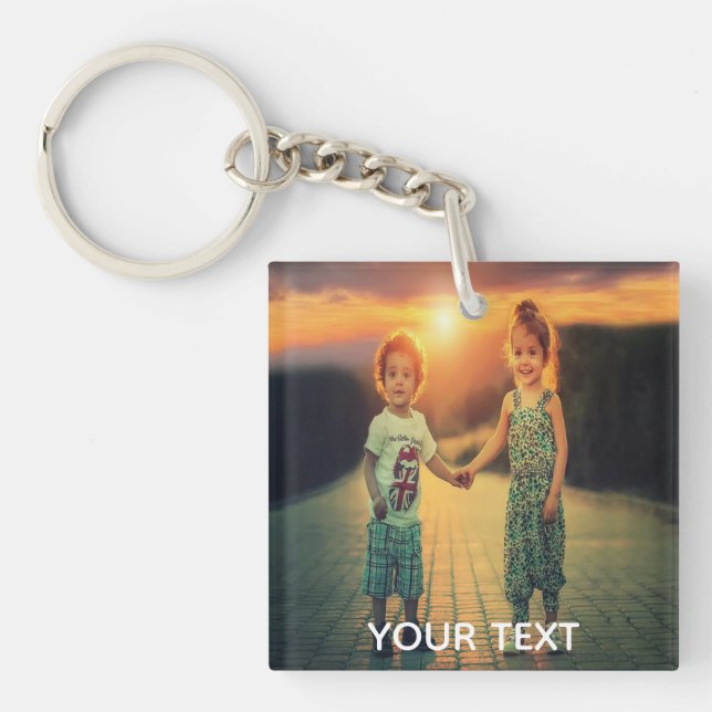 Personlig Fotoakrylnyckelkedja (Framsidan)