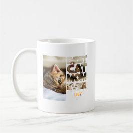 Personlig fotobild Bästa kattmamman någonsin Kaffemugg