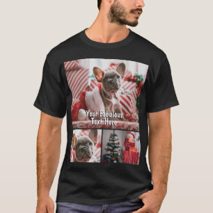 Personlig fotocollage med text och bild t shirt