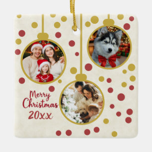 Personlig fotodekor - Anpassad familj juldekoratio Julgransprydnad Keramik