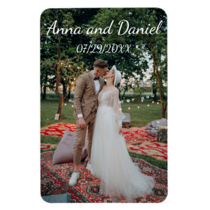 Personlig Fotodesign för Bröllop Magnet