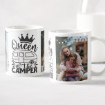 Personlig Fotodrottning av Camper-offerten Kaffemugg<br><div class="desc">En lustig typografisk offertdesign med en karavan,  som lyder: "Kammarens drottning". Anpassa enkelt det här mugg med dina favoritkampanjfoton.</div>