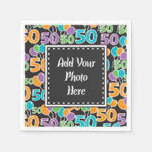 Personlig Fotofärgade 50:e födelserappor