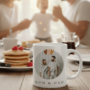 Personlig Fotogåva till Mamma och Pappa årsdag Kaffemugg