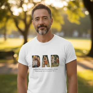 Personlig fotogåva till pappa "Pappa"-kollage T Shirt