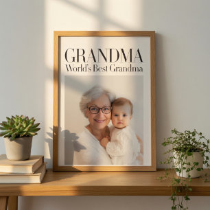 Personlig fotogåva   Världens bästa mormor Poster