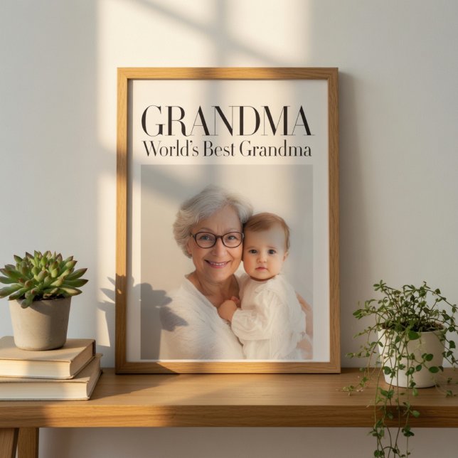 Personlig fotogåva | Världens bästa mormor Poster (Skapare uppladdad)