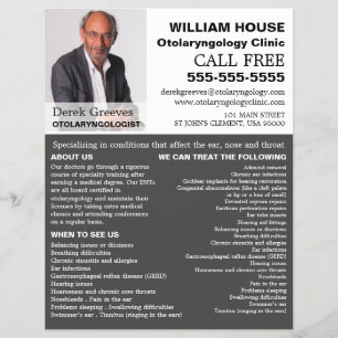 Personlig Fotograf, tolaryngolog Reklamblad