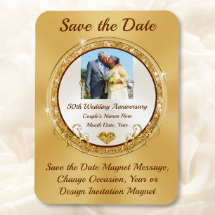 Personlig Fotografi, 50-årsjubileum Save the Date Magnet