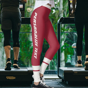 Personlig Fotografi av Husdjur Neutral Mörk Vinröd Leggings