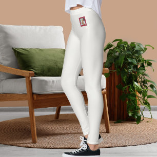 Personlig Fotografi Kattmamma Neutral Mörk Vinröd Leggings