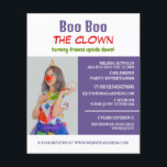 Personlig Fotografi, Kids Entertainer, Clown Flygblad<br><div class="desc">Personlig Photograph,  Kids Entertainer,  Clown Advertising Flyers by the Affärskort Store.</div>