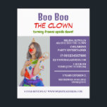 Personlig Fotografi, Kids Entertainer, Clown Flygblad<br><div class="desc">Personlig Photograph,  Kids Entertainer,  Clown Advertising Flyers by the Affärskort Store.</div>