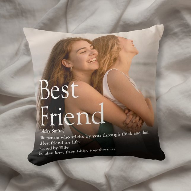Personlig Fotografi och Definition av din Bästa Vä Kudde (Personalized Your Best Friend Photo and Definition Throw Pillow)