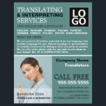 Personlig Fotografi, Översättare & Tolk Reklamblad<br><div class="desc">Personlig Fotografi,  Översättare & Tolk Reklamblad från The Business Card Store.</div>