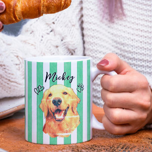 Personlig Fotografi på Husdjur Gröna Vattenfärg Rä Kaffemugg