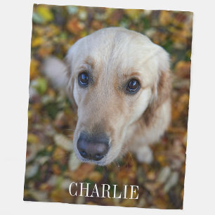 Personlig Fotografi på Husdjur Hund Fleecefilt