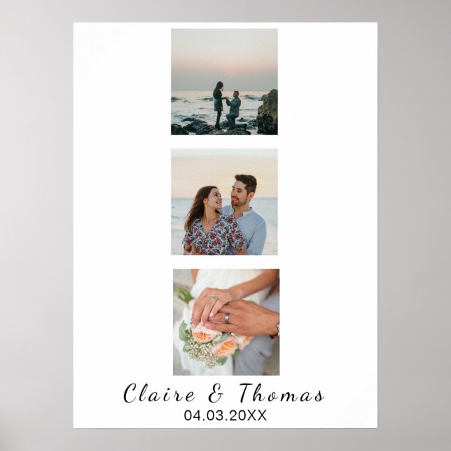 Personlig Fotografi Presenterar Bröllopsfoto Anpas Poster (Framsidan)