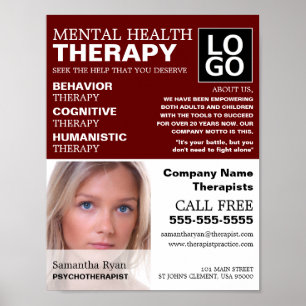 Personlig Fotografi, psykoterapeut, terapi Poster