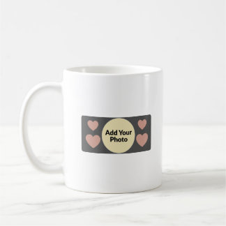 Personlig fotohjärtmugg Anpassad kärlekspresent Kaffemugg