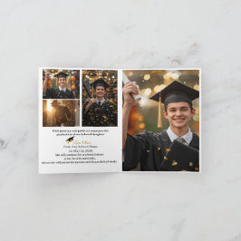Personlig fotoinbjudan till examensfest helgkort