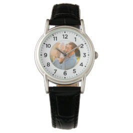Personlig Fotoinläggläder Armbandsur