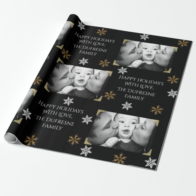 Personlig Fotojul Presentpapper (Utrullad)