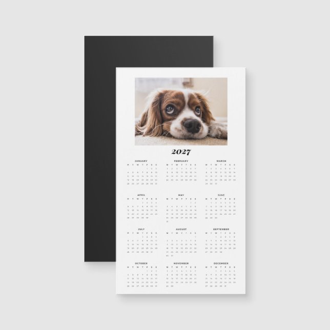 Personlig Fotokalender Magnet 2027 (Fram/baksida)