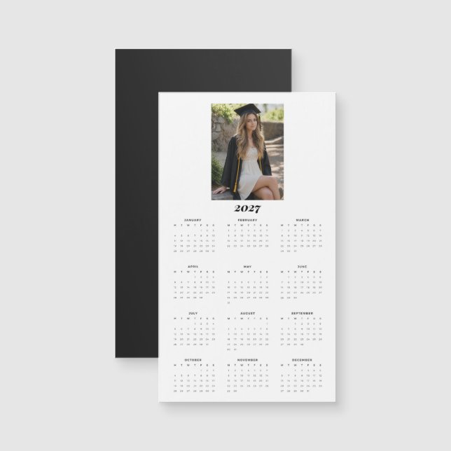 Personlig Fotokalender Magnet 2027 (Fram/baksida)