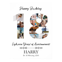 Personlig Fotokollage 18:e födelsedagen