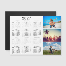 Personlig fotokollage 2027 kalender magnetisk inbjudningskort