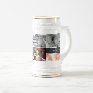 Personlig, fotokollage Beer Stein Sejdel