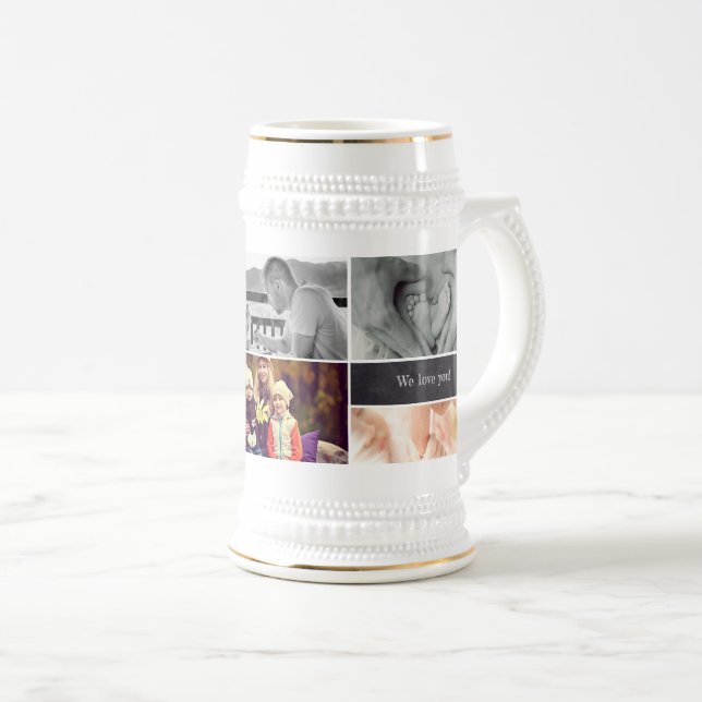 Personlig, fotokollage Beer Stein Sejdel (Framsida höger)