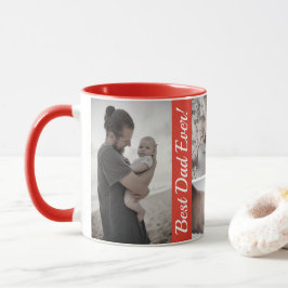 Personlig fotokollage Fars dag Mugg