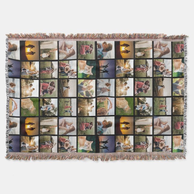 Personlig Fotokollage Filt (Framsidan)
