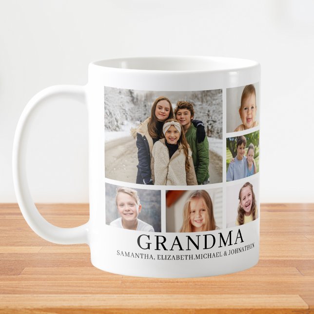 Personlig fotokollage för mormor kaffemugg (Skapare uppladdad)