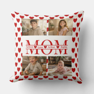 Personlig fotokollage Mamma HjÅrta & Barnens Kudde