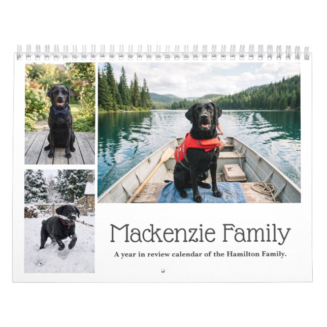 Personlig fotokollage månad för månad kalender (Omslag)