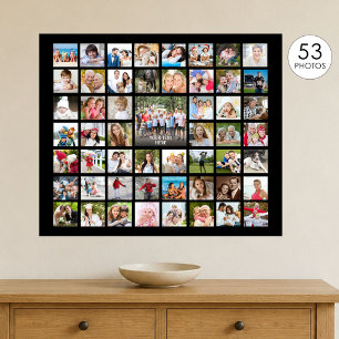 Personlig fotokollage med 53 bilder och anpassad f poster