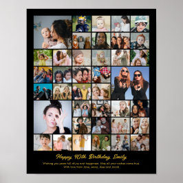 Personlig fotokollage Mosaikbildgåva Poster