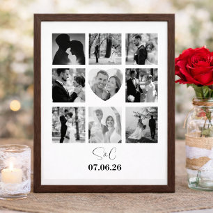 Personlig fotokollage Unik gåva till honom/henne Poster