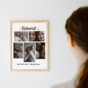 Personlig fotokollagepresent till mamma poster
